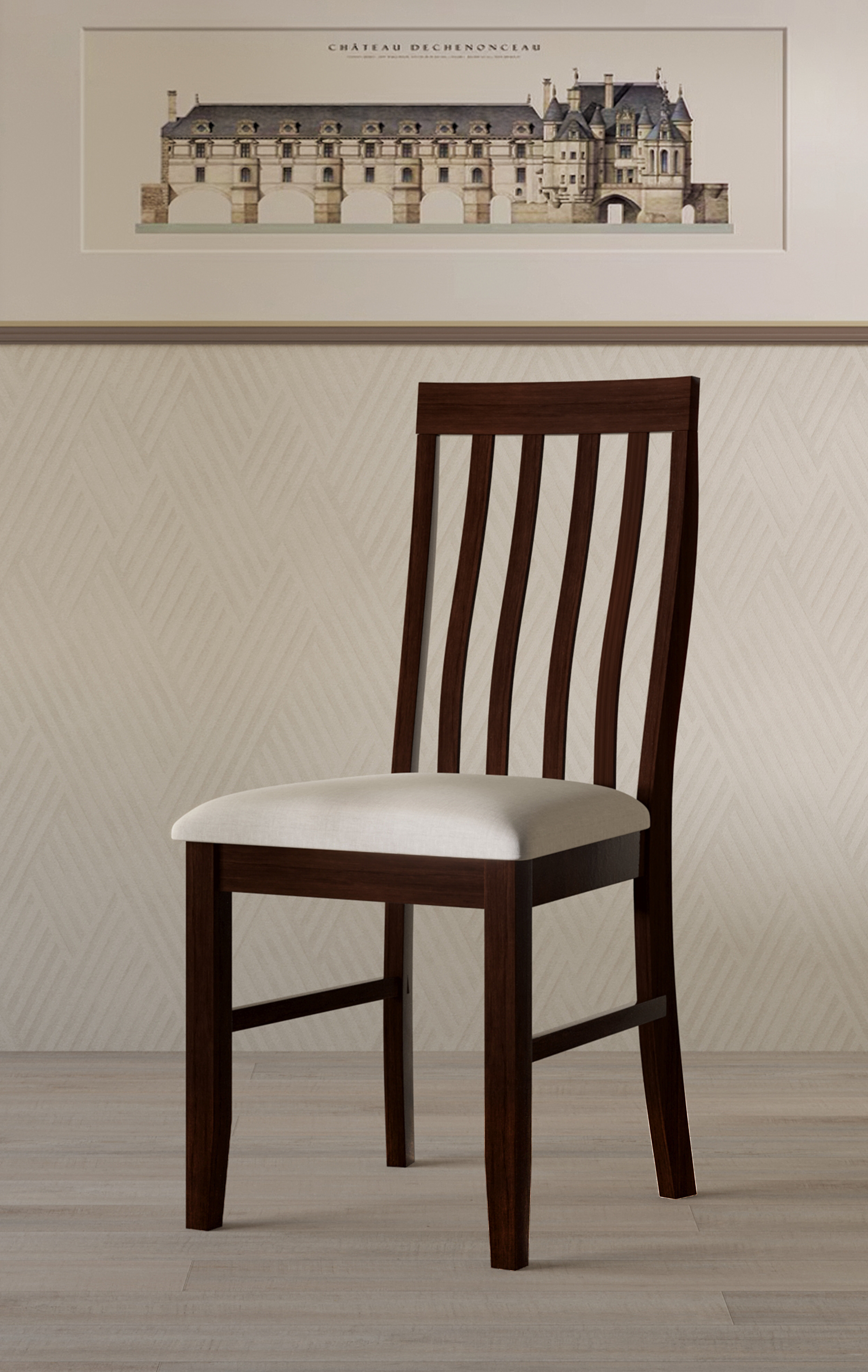 Red Barrel Studio® Fabric Linen Upholstered Slat Back Side Chair ...