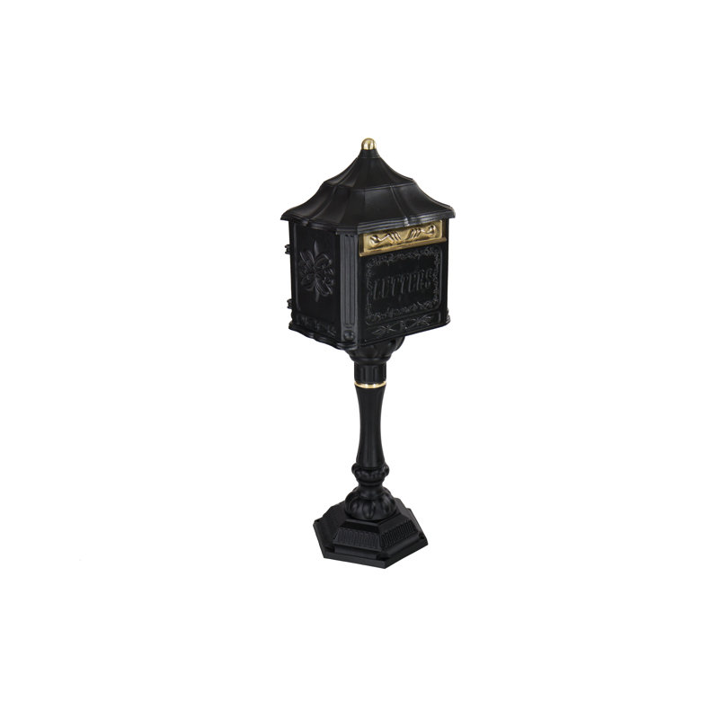 Boîte aux lettres pour piquet verrouillable, Noir