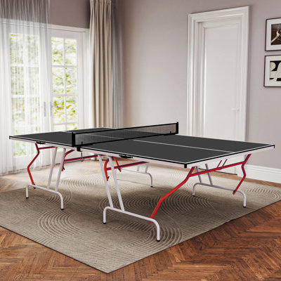 Table de ping-pong pleine grandeur 9 pi x 5 pi, tennis de table gris foncé