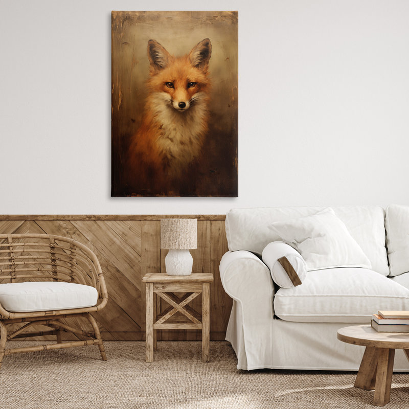 «Dark Fox Visage» par Petal Prints Design, H 45 po x l 30 po
