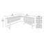 Bureau d'ordinateur industriel en forme de L (sans la chaise)