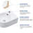 Ceramic 13" L U Shape Wall Mounted Bathroom Sink with Overflow and Faucet Hole