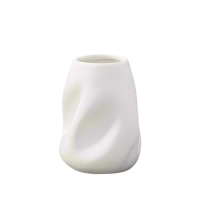 Ceramic Round Vase Matte Finish White