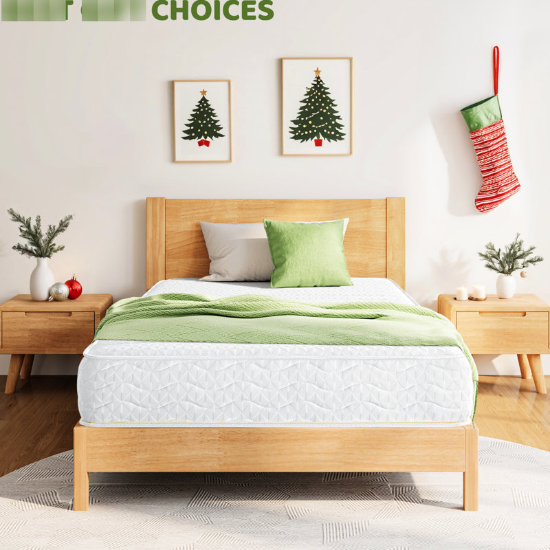 Matelas double de 20 cm (8 pouces) avec mousse, soutien amélioré, doux pour la peau, compatible avec les cadres de lit ajustables et les sommiers à lattes.