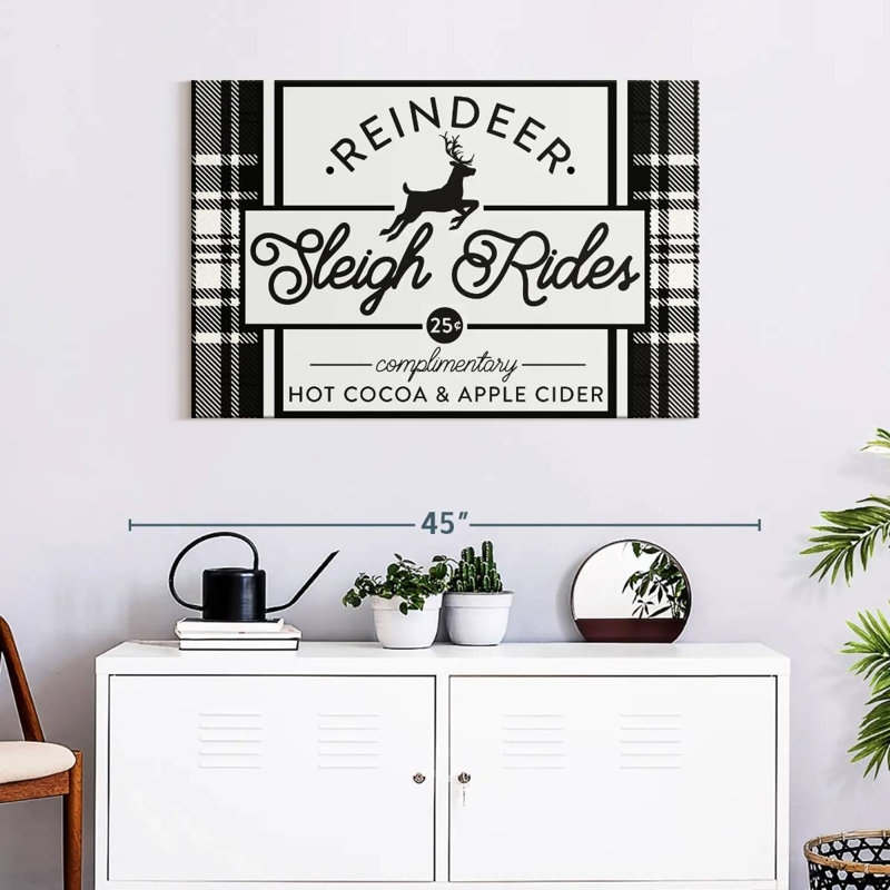 Khylige Plaid Holidays III Wall Sign, 24" H x 36" W