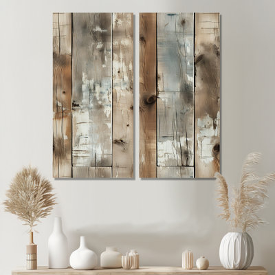 Rustic Farmhouse Wooden Planks - Brown Wall Decor