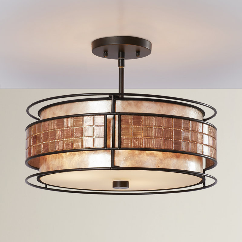 Glass Semi Flush Mount
