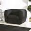 Fauteuil à dossier bas avec coussin carré noir