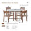 Ensemble de salle à manger de patio en bois d'acacia 47,2 po American Traditional-1969423961