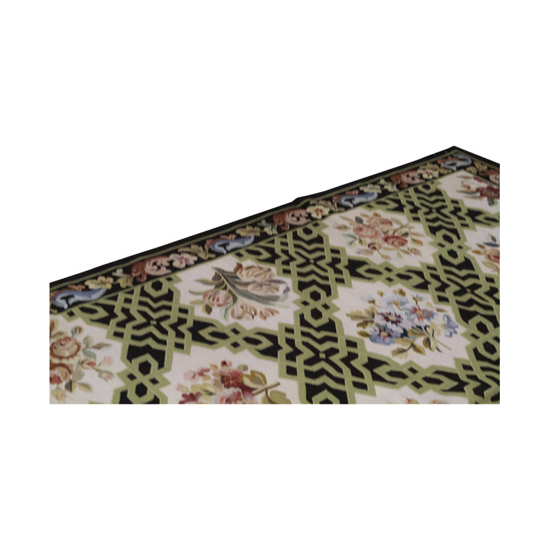 Hand-Knotted High-Quality Brown, Light Blue, and Taupe Area Rug