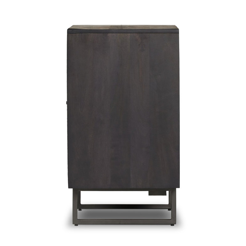 Carmel Solid Wood Accent Cabinet, Black