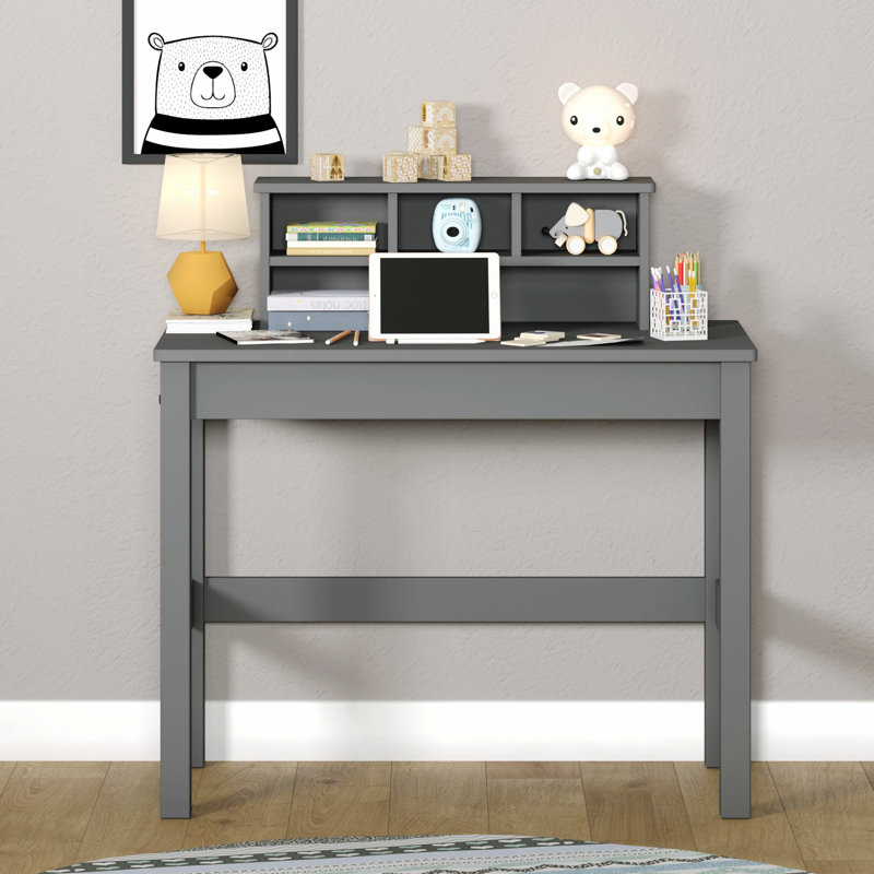 Bureau d'écriture en bois avec huche intégrée