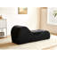 Chaise longue noire ergonomique en mousse haute densité, housse amovible, confort optimal, âme en mousse.