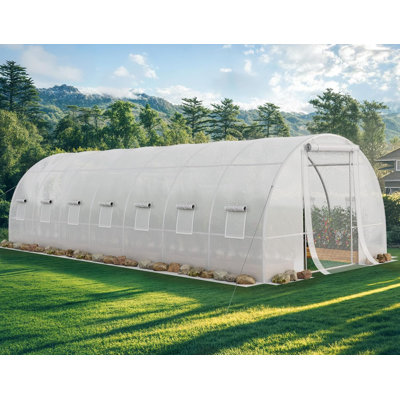 Serres de 6,5 pi avec grandes serres robustes à l'entrée des serres Tunnel Greenhouse