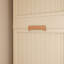 Armoire pliante portative blanche avec 6 portes magnétiques, 2 tringles de suspension et roues verrouillables