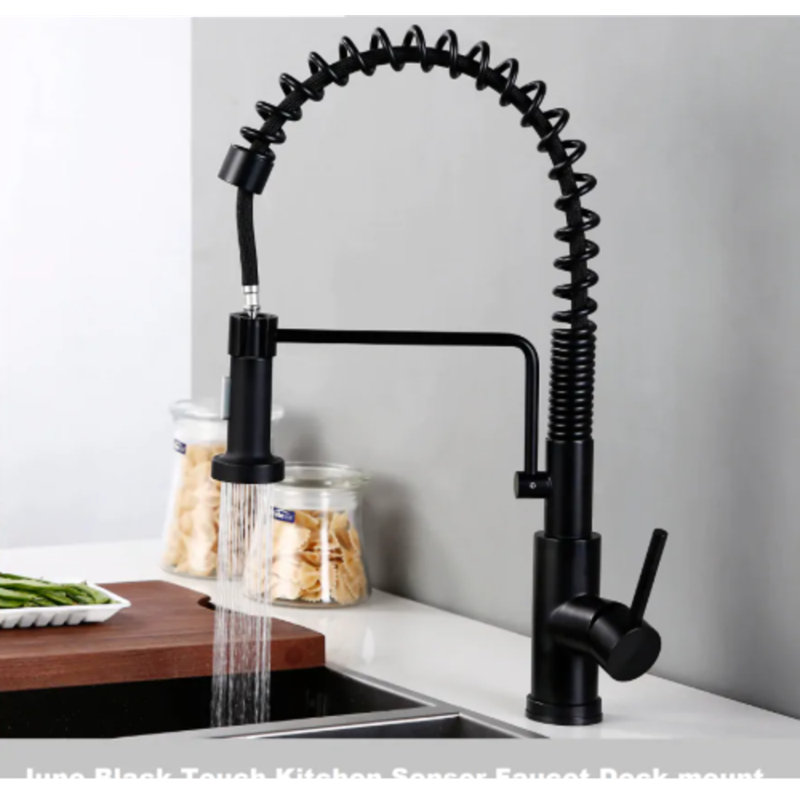 Robinet de cuisine noir mat Juno