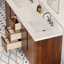 Sequoia 72 In. Double Sink Whitebrook Quartz Countertop Bath Vanity in Mango Wood With Chrome Faucet-469412031-444738821