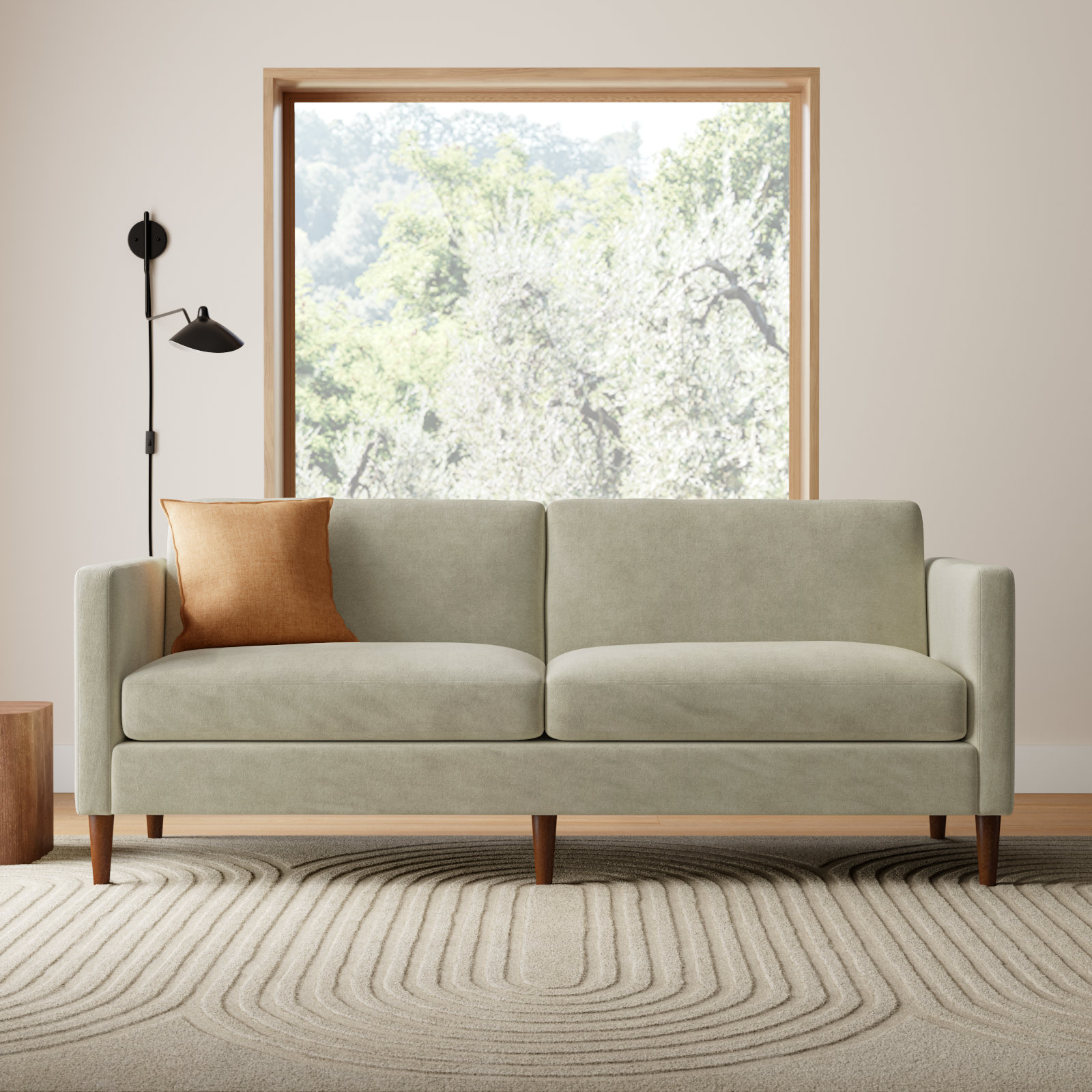 Clifford 87'' Sofa, Bella Beach Performance Velvet