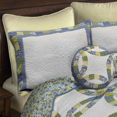 Donna Sharp Arcadia Wedding Ring Quilted Pieced Cotton Standard Sham