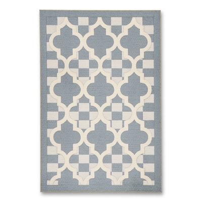 Tapis gris tissé à motif lavable Mosso
