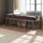 Flynn Dark Grey Fabric Upholstered Button Tufted Wood Bench, 17.2" H X 47.02" W X 17.37" D