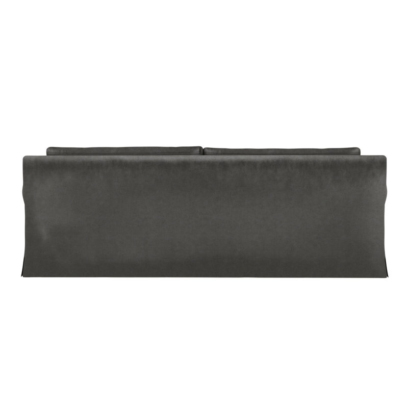 Ludlow Rolled-Arm Skirted Daybed, Weathered, Vintage Leather Graphite