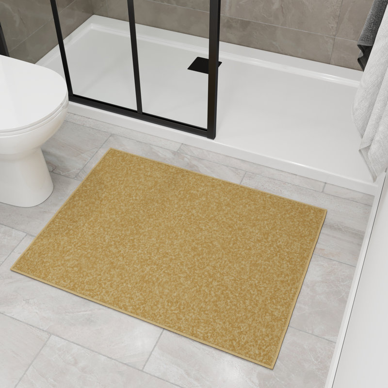Ottohome Beige Entryway Mat, Rectangle 2'3" x 3', Beige