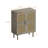 4-Doors Rattan Mesh Storage Cabinet, Sideboard With Eight Storage Spaces, For Entryway, Living Room, Hallway (Grey With Woodgrain)-253433983