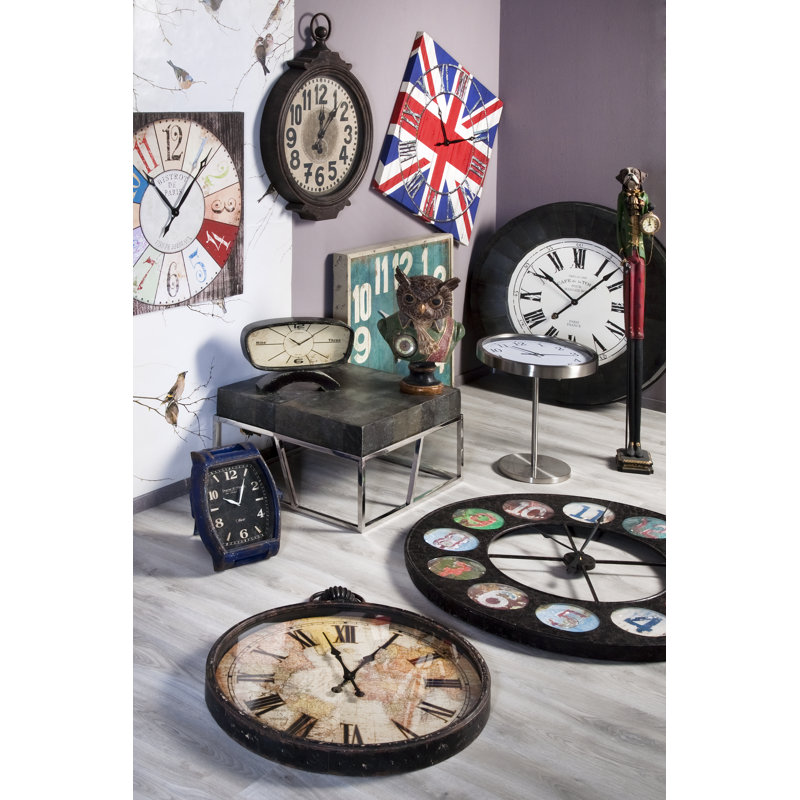Wall Clock European Map 96cm