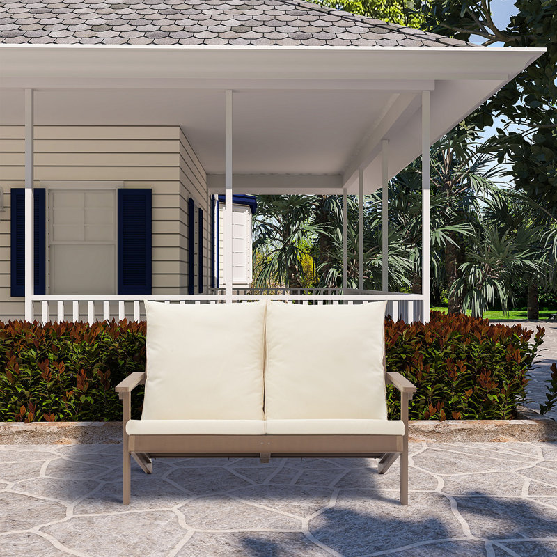 Outdoor Patio Loveseat Sofa, Patio Conversation Set For Garden Backyard Deck