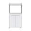 Chariot de cuisine Totti, armoire à deux portes, une tablette ouverte, deux tablettes intérieures