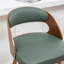 Swivel Upholstered Poplar Upholstered and Solid Wood Bar Stool with Solid Wood Frame-1950100101-1950100107