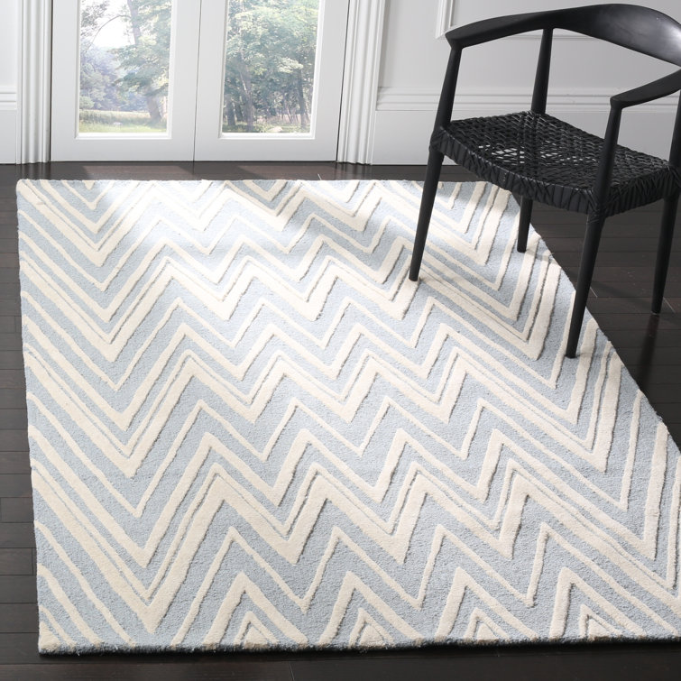Sanyla Hand Tufted Wool Chevron Rug