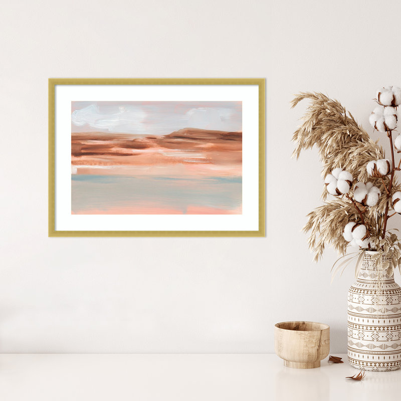 «Desert Haze II» par Ethan Harper, impression sur bois encadrée, H 19 po x l 25 po