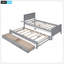 Lit plateforme simple avec lit gigogne et tiroirs-115693452