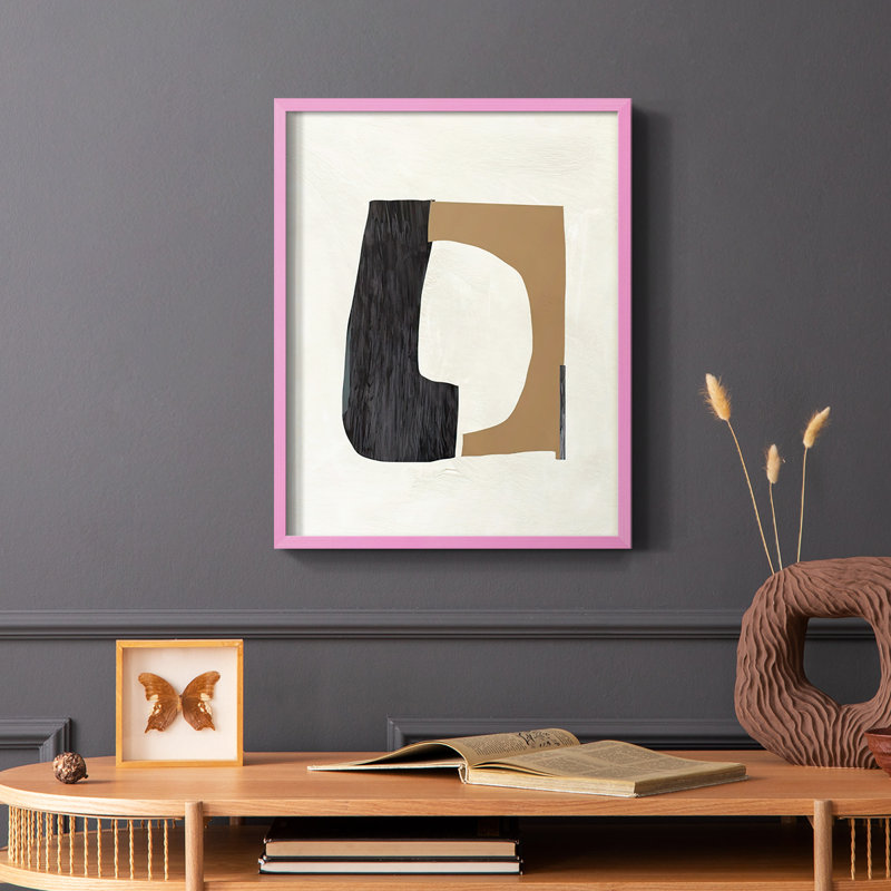 «Cardboard Cutouts II», reproduction encadrée - bois massif, H 10 po x l 8 po, Rose