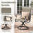 4-Person Square Patio Dining Set With 360°Swivel PVC-coated polyester Chairs-981686013