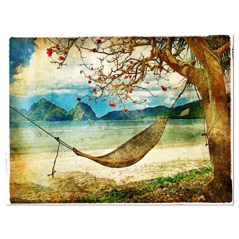 « tropical sleep swing », impression Digital, H 30 po x l 40 po x P 1,5 po, Toile tendue