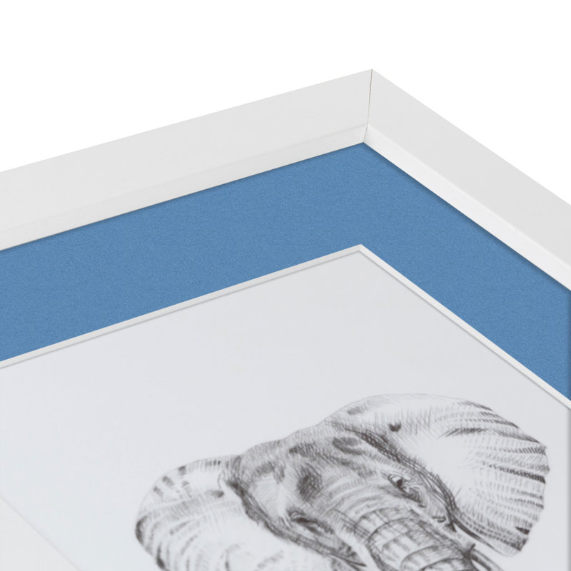 Cadre pour photo simple blanc mat 10 "x 20", Bleu liberté