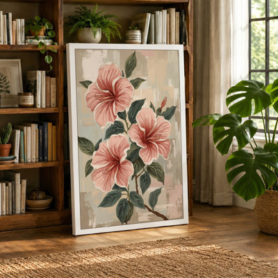 Hibiscus Bloom Botanical - Wrapped Canvas