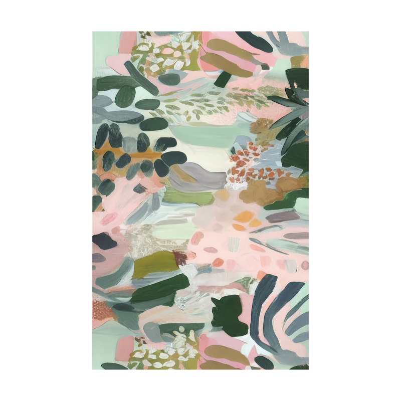 Non-Woven Thin Type Printed Rug with Elegant Floral Design in Soft Pastel Colors Perfect for Adding a Touch of Classic Beauty to Any Room or Living Space