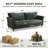 81" Mid-Century Modern Linen Upholstered Sofa-1633867447
