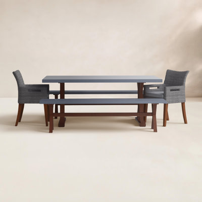 Fleur 74" Eucalyptus Patio Dining Set