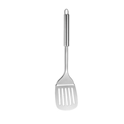 Stainless steel spoon Stainless Steel Spatula Kitchen Utensils Round Pipe Handle Kitchen Spoon Spatula Slotted Spoon Kitchen Cooking Utensils