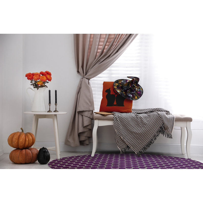 Deborha Chenille Geometric Indoor Rug, Round 5'