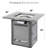 50000 Propane Gas Outdoor Fire Pit, 28" Silver Table With Lava Rock For Courtyard Pit & Balcony Patio