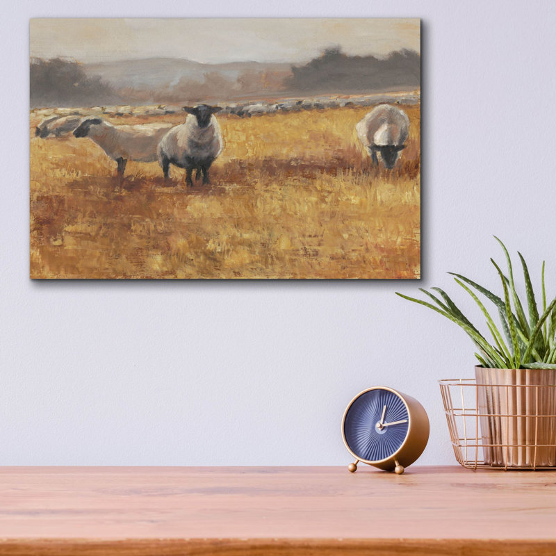 «Grazing At Sunset 1» par Ethan Harper, art mural en verre acrylique