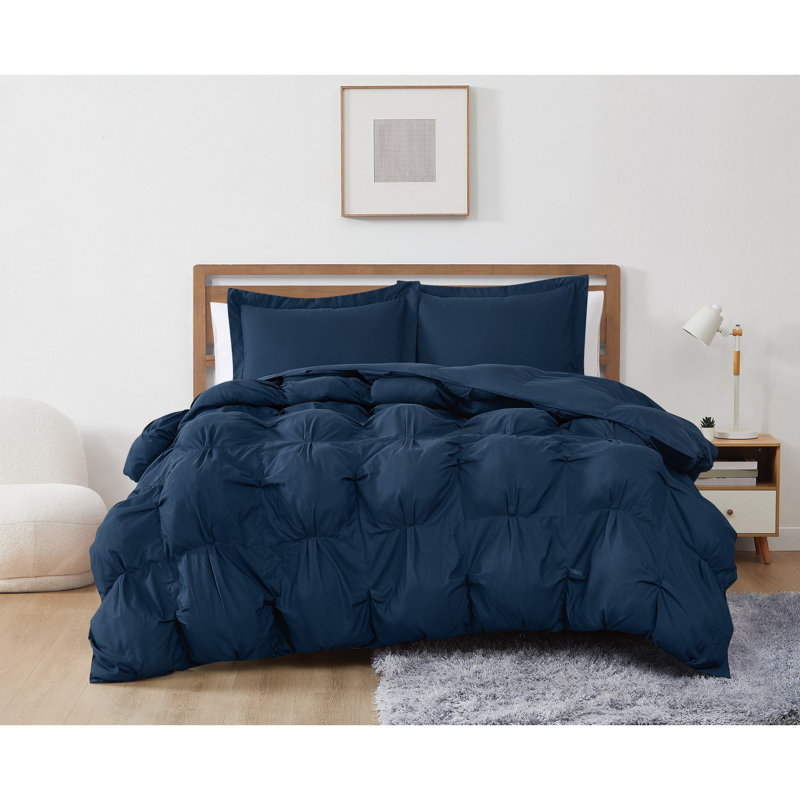 Truly Soft Cloud Puffer, Queen Comforter + 2 Standard Shams, Dark Blue