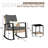 2 - Person Patio Conversation Sets Rocking Bistro Sets with Gray Cushions-723575856