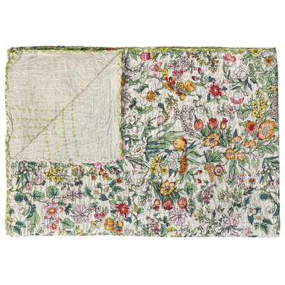 Kantha Throw Blanket